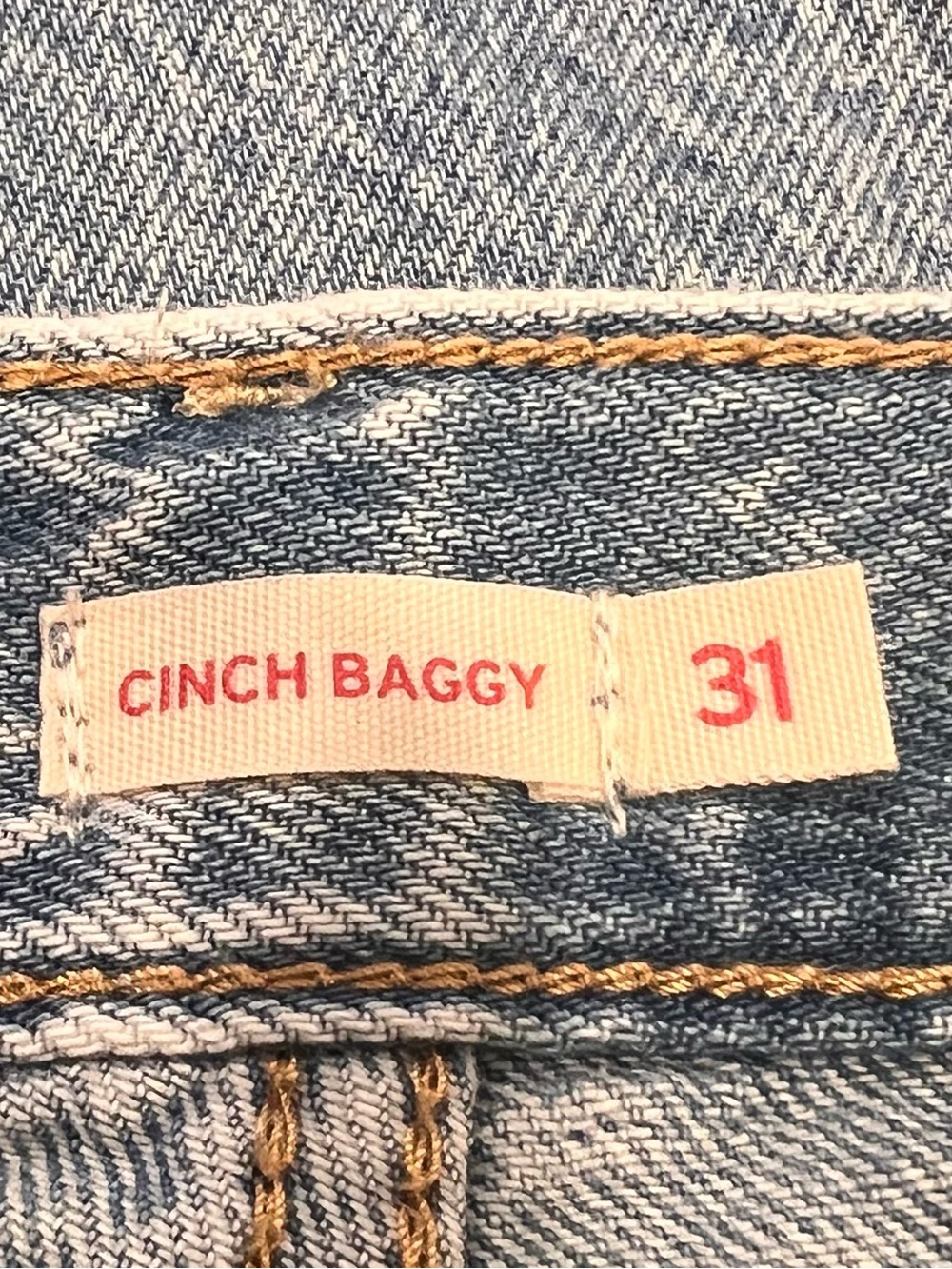 Levi’s Cinch Baggy Jeans Women’s Light Wash Wide Leg High Rise size 31 - Picture 3 of 4